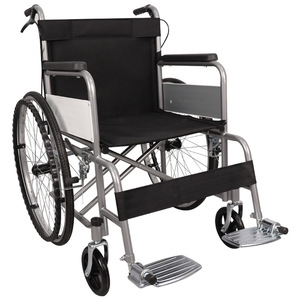 Silla de Ruedas Manual Plegable Ligera con Inodoro para Personas Mayores, Asiento Reforzado Portátil, Freno en U, Ruedas de 24 Pulgadas - Product Image 1