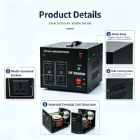 Transformateur monophasé élévateur et abaisseur de tension série ST 110V 220V, convertisseur de tension bidirectionnel à enroulement en cuivre pour appareils électroménagers