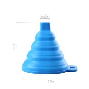 Wholesale 100% Food Grade Silicone Foldable Funnel for <b>Kitchen</b> <b>Accessories</b> Collapsible Funnel Household Silicone Products - Product Image 2