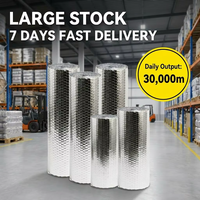 Rouleau d'isolation thermique à bulles en matériau composite à 97 % de réflexion pour toit et murs de grenier, feuille thermique moderne, taille personnalisée