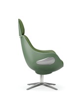 Fauteuils de direction modernes pivotants à 360° en forme d'œuf, revêtement en tissu doux pour la maison, le bureau et les espaces commerciaux