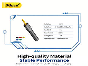 2 מ "מ בננה תקע זכר למתאם נקבה-מחבר פנס לבן מצופה הזרקת זהב - Product Image 4