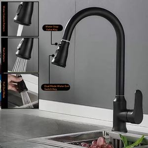 ร้อนขายเดี่ยวดึงลงเครื่องพ่นสารเคมีก๊อกน้ําอ่างล้างจานสีดําก๊อกน้ําที่มีลึงออกคุณลักษณะด้านข้างสเปรย์ประเภท - Product Image 5