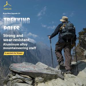 Bastone da passeggio in lega di alluminio Ultra-leggero Baibi con manico in sughero punta in Silicone per <span class=keywords><strong>escursioni</strong></span> in <span class=keywords><strong>montagna</strong></span> forniture all'aperto - Product Image 2