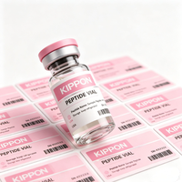 Étiquettes autocollantes personnalisées de qualité industrielle pour flacons de peptides, étiquettes imperméables pour petites bouteilles de 3 ml, 10 ml, 20 ml pour flacons d'émulsion