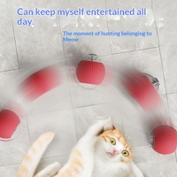Bola Kucing Interaktif Otomatis Bergulir Elektrik Silikon Ramah Lingkungan, Mainan Edukasi & Hiburan Dalam Ruangan untuk Latihan Hewan Peliharaan