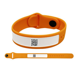 Pulsera de identificación de silicona con grabado láser, placa de oro rosa, resistente al agua, ajustable para hombres, mujeres, deporte, gimnasio, identificación de emergencia - Product Image 2