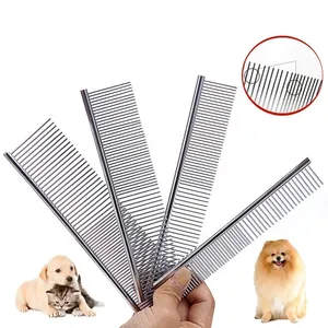 Professional Dog Grooming Comb Cat Tapered Stainless Steel Needle Pet Knotting Grooming Grooming Supplies