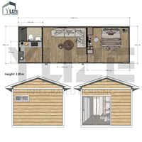 2025 nouveau Design grand-mère plat 40ft pré-fabriqué expédition conteneur vivant petite maison
