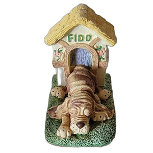 Figurine de chien Elizabeth Miles Fido, chien dans une niche, <span class=keywords><strong>Basset</strong></span> <span class=keywords><strong>Hound</strong></span> ou serre-livres, statue en résine de collection - Product Image 1