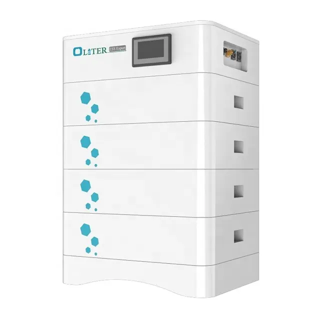 Système d'énergie solaire domestique à montage en rack empilé Oliter avec batterie au lithium avec BMS intelligent Systèmes d'énergie solaire sur le toit de la maison