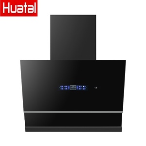 <span class=keywords><strong>Cappa</strong></span> aspirante da cucina a parete nera da 700 mm <span class=keywords><strong>con</strong></span> pulsante, filtro a deflettore, senza canna fumaria - Product Image 6