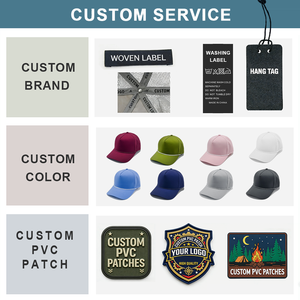 Gorra de camionero personalizada con logo de parche de PVC/goma, gorras de béisbol con corte láser, perforada, estilo Hip Hop, unisex, de 5 paneles, con cuerda, gorra de golf, gorra de papá - Product Image 2