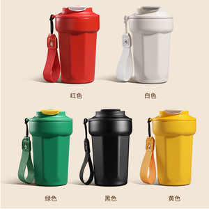 316 Stainless Steel Vacuum Tumbler 12 Hour Insulation Travel Coffee Mug With Lid And Strap - Product Image 2