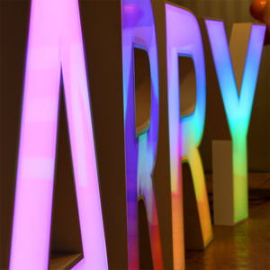 Custom 4ft 3D ha portato lettere tendone 'sposami' illuminate lettere di luce al Neon per decorazione di auto di nozze Taxi aziende ospedali - Product Image 2