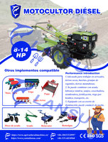 Prix des motoculteurs miniatures diesel agricoles 8HP12HP 15HP 18HP 20HP 22HP à deux roues, mini tracteurs à main marcheurs en Kenya