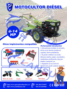 Prix des motoculteurs miniatures diesel agricoles 8HP12HP 15HP 18HP 20HP 22HP à deux roues, mini tracteurs à main marcheurs en Kenya - Product Image 2