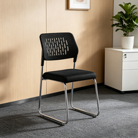 Nouvelle Chaise Empilable en Tissu avec Pieds Métalliques pour Restaurants, Salles à Manger, Réceptions, Visiteurs et Événements