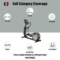 Máquina Elíptica Eléctrica Profesional Comercial, Cross Trainer con Frenado Magnético, Construcción de Acero para Gimnasio y Equipo de Fitness