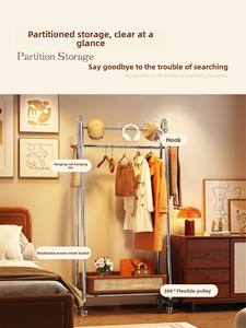 Perchero <span class=keywords><strong>de</strong></span> Ratán Vintage, Perchero <span class=keywords><strong>de</strong></span> Pie hasta Techo, Tendedero Vintage, Perchero Móvil <span class=keywords><strong>de</strong></span> Esquina, Estilo Francés - Product Image 3