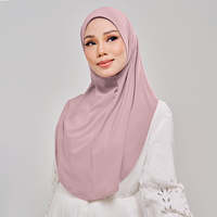 Hijab instan krep lumut kustom Malaysia Hijab instan Crepe instan lumut Crepe Hijab instan untuk wanita