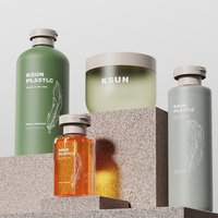 Pot cosmétique KSUN PP 300g 500g, flacons en plastique vert pour shampoing et après-shampoing 120ml 250ml 300ml 500ml