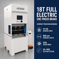 Prensa Plegadora CNC Eléctrica de 18 Toneladas y 800 mm, Doble Servo, Compacta, para Plegado de Chapa Metálica, para Piezas de Precisión