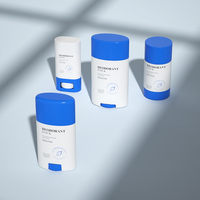 Vente en gros, emballage de déodorant rechargeable, bâton, tube ovale rond 20g 50g 75g, contenant de déodorant en plastique PP à fond torsadé