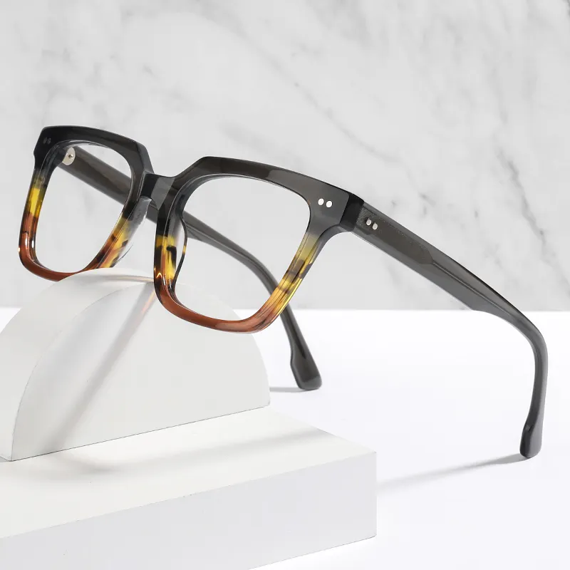 NEW fashion unique man square acetate optical frames hand made eyewear eye glasses custom OEM eyeglasses frames for men women