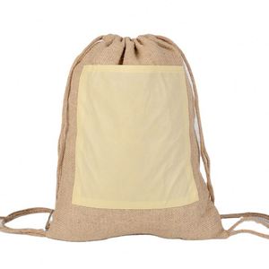 Mochila de Yute con Cordón y Logotipo Personalizado, Mochila Ligera y Resistente para Gimnasio, Viajes, Escuela, Actividades al Aire Libre, Bolsas de Lona al por Mayor - Product Image 1
