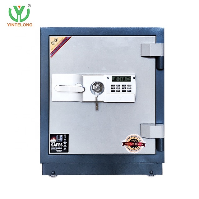Yinlong Steel Waterproof Fireproof Cash Deposit Box Key Lock Security for Offices & Hotels Password Safe Jewelry Safe