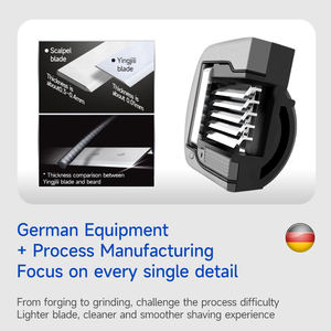 Rasoirs pour hommes 5 lames rasoirs à poignée en métal bande lubrifiante avec aloès et vitamine E <span class=keywords><strong>rasoir</strong></span> <span class=keywords><strong>haut</strong></span> <span class=keywords><strong>de</strong></span> <span class=keywords><strong>gamme</strong></span> OEM/ODM - Product Image 5