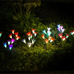 Home Courtyard Decoration Solar Flower Lights Garden Outdoor Solar Flower Light