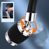 Robinet de cuisine rotatif à 360 degrés 3 modes filtre d'évier de salle de bain Extension pivotante chromée robinet d'économie d'eau aérateur pommeau de douche