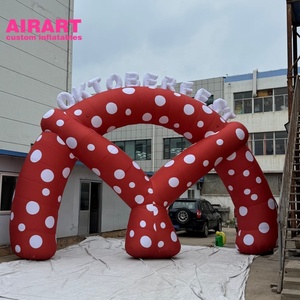 Arco rojo inflable personalizado de fábrica para decoración de escenario y arco de Globo Rojo inflable de gran venta - Product Image 5