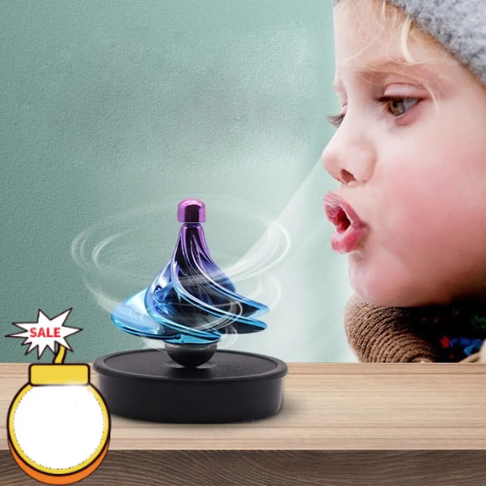 Mainan Fidget Spinner Angin Pneumatik, Mainan Pereda Stres Putar untuk Dewasa Anak-anak Autisme