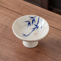 Produits Tiny Home, vaisselle en porcelaine écologique de 6 pouces, bleue, pour le dîner de Thanksgiving, assiettes pour fruits secs, bonbons, passe au lave-vaisselle