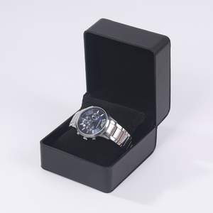 Boîte d'emballage pour montres en PU à couvercle rabattable, très vendue à l'international, boîte cadeau élégante, boîte de rangement carrée pour montres mécaniques - Product Image 5