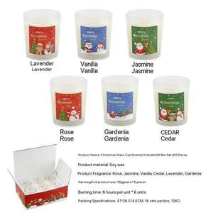 Bougies parfumées de Noël solide de Noël aromathérapie désodorisant bougie cadeau de parfum de maison écologique pour lavande bureau salon chambre utilisation - Product Image 4