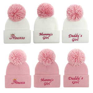 Chapeau d'hiver tricoté pour les bébés filles, accessoire à la mode unisexe, idée de cadeau pour maman et fille - Product Image 6