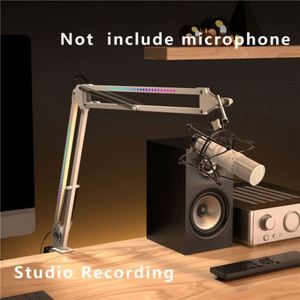 Soporte de Micrófono Ajustable con Luz RGB, Metálico, OEM, para Estudio, Transmisión, Juegos y Uso con Tablet - Product Image 2