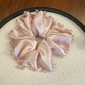 Coleteros de Tela de Cristal de Lujo, Diademas de Satén de Color Sólido de Alta Calidad, Accesorios para el Cabello de Uso Diario para Mujer - Product Image 5