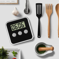 Penghitung waktu mundur elektronik magnetik, pengatur waktu dapur menghitung mundur Digital memasak dengan Alarm