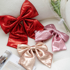LS-566 Noël Décoratif Glitter Sequin Xmas Bow pour <span class=keywords><strong>XmasTree</strong></span> Intérieur Extérieur Centre Commercial Fenêtre Décor De Vacances - Product Image 5