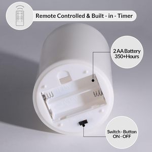 Juego de Velas de Parafina Blancas al por Mayor, Tres Tamaños Diferentes, 3 Velas Grandes en Forma de Flor para Jarrones - Product Image 3