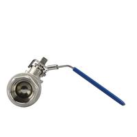 Vanne à boisseau sphérique sanitaire en acier inoxydable 2 pièces, filetée, 1000 psi, 1/2"-4", pour eau, OEM, de fabrication industrielle