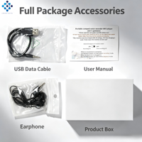 Grabadora de Voz Q20 con Clip, Grabación de 24 Horas en Formato WAV, Aleación de Aluminio, Cable de Audio de 3.5mm, Recargable, 2 Modos, Grabación con un Toque