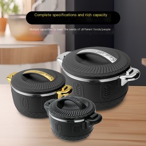 Kép Tier thép không gỉ cách điện thực phẩm ấm hơn <span class=keywords><strong>container</strong></span> kích thước lớn ăn trưa hộp thiết lập cho Arabic Nhà hàng phục vụ ấm thịt hầm - Product Image 4