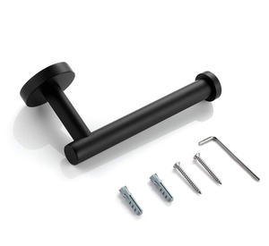 Portasciugamani di alta qualità di fabbrica nuovo stile SUS304 in acciaio inox porta <span class=keywords><strong>carta</strong></span> igienica finitura nera - Product Image 4