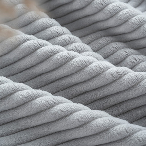 Corduroy <b>Fabric</b> 100% Polyester Medium <b>Weight</b> Stripes Brushed Sueded Woven Warp Rib Cushion <b>Fabric</b> - Product Image 3
